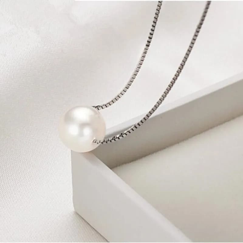 925 Sterling Silver Short Paragraph Korean Fashion Jewelry Pearl Ball Simple Beautiful Clavicle Chain Pendant Necklaces XL257