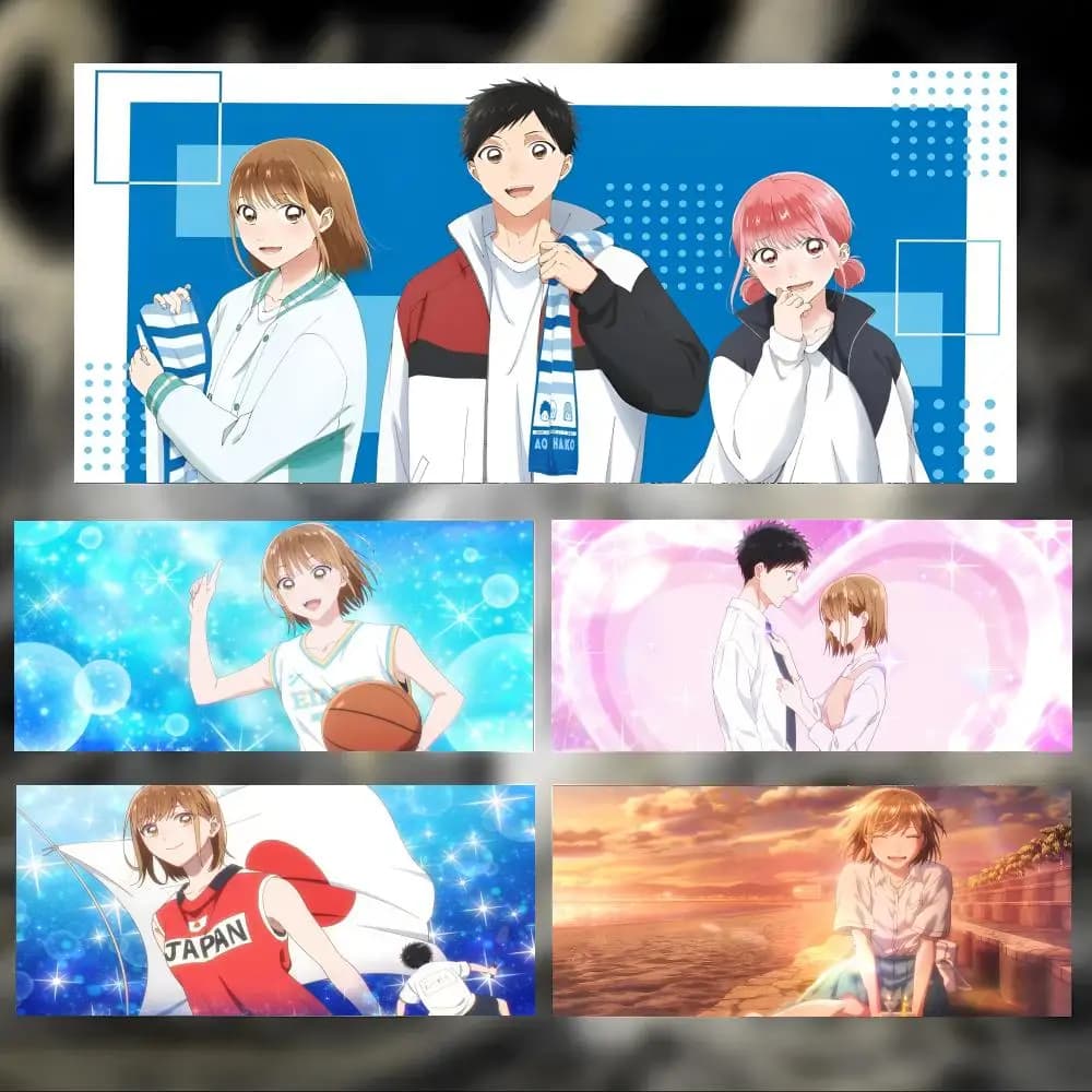 Tappetino per mouse Sweet Cute Anime B-Blue Box Chinatsu Kano, grande e spesso, con bordi cuciti, per PC