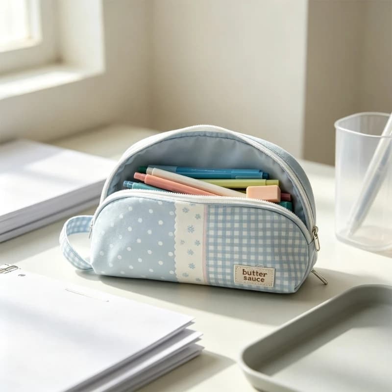 Zippered Design Pen Holders Premium Pen Storage Bag Stationeries Case Pencil Organizers For Students and Professional D2RC