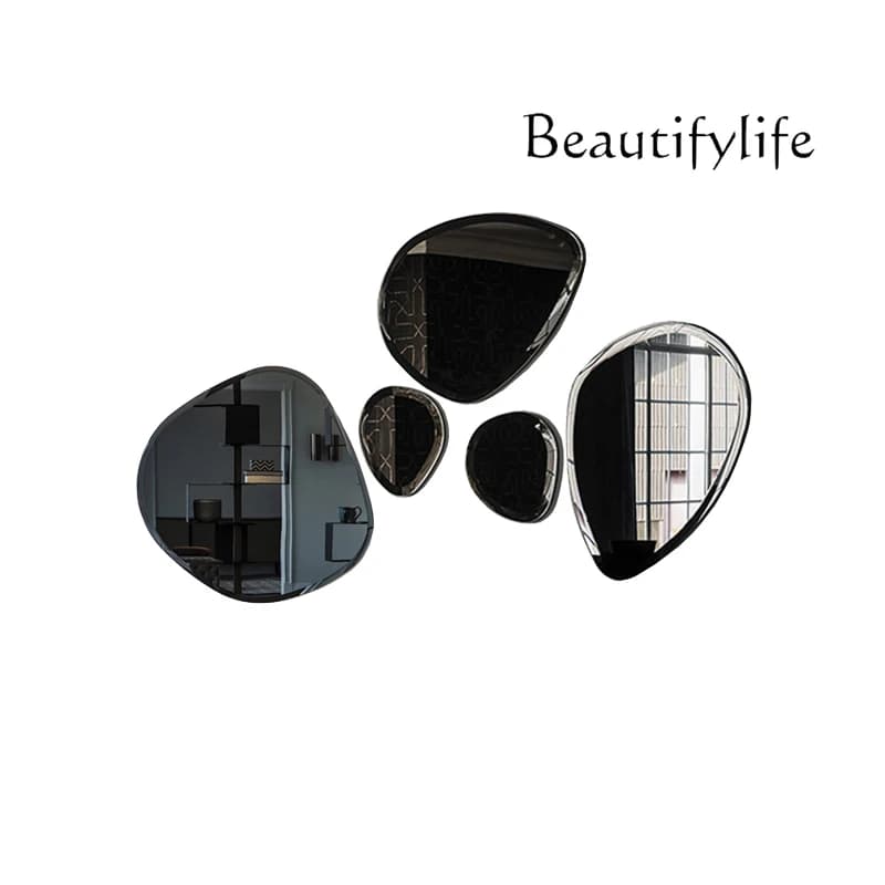 Specchio da bagno rotondo irregolare con luce Specchio enigma artistico Specchio per trucco decorativo a forma speciale per camera modello
