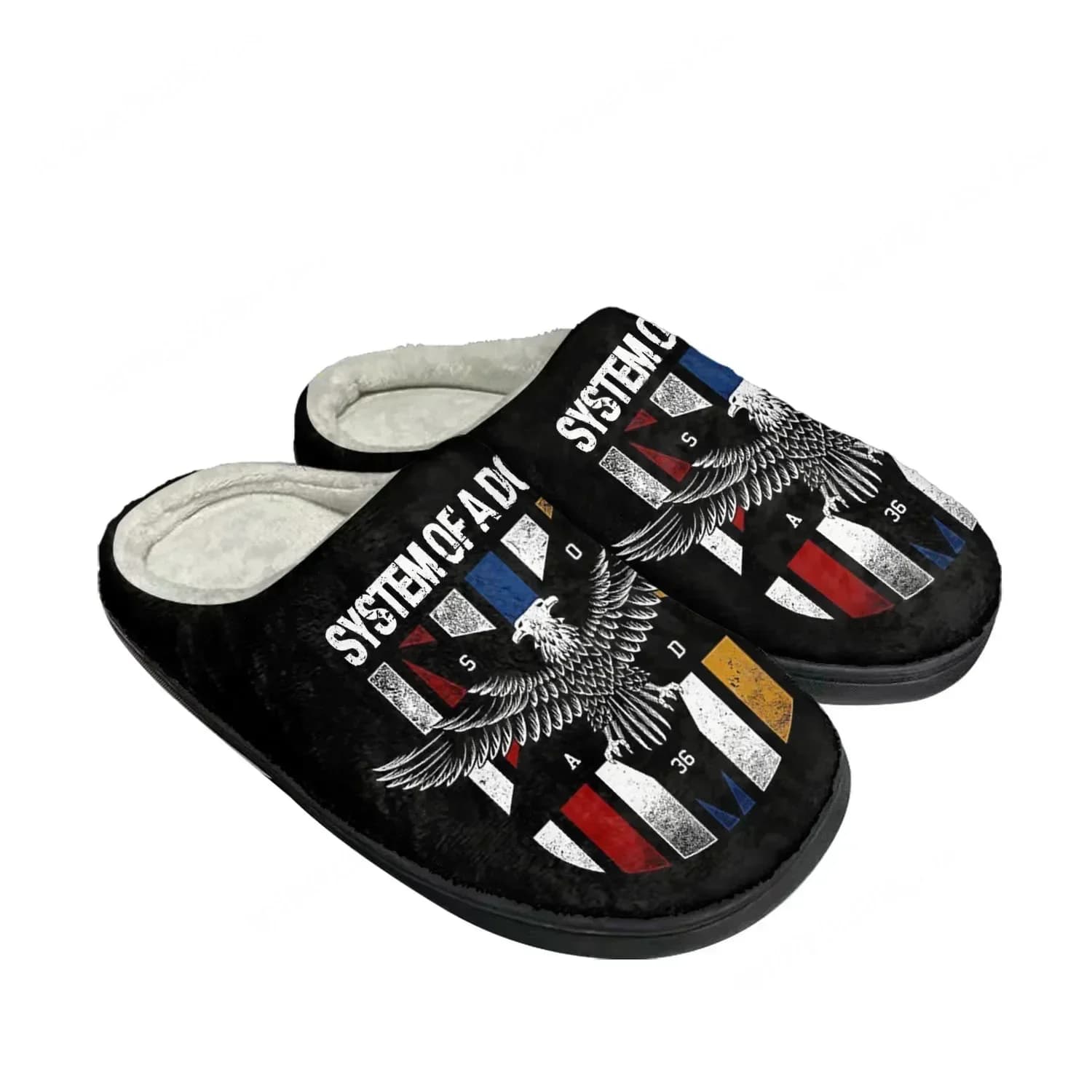 System of a Down Home Cotton Slippers Mens Womens Plush Bedroom Casual Keep Warm Shoes Thermal Indoor Slipper Customized Shoe