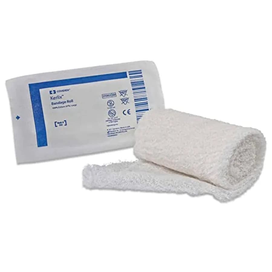 6725 Kerlix Gauze Bandage Roll, Sterile Soft Pouch, 6-ply, 3.4" x 3.6 Yards Size