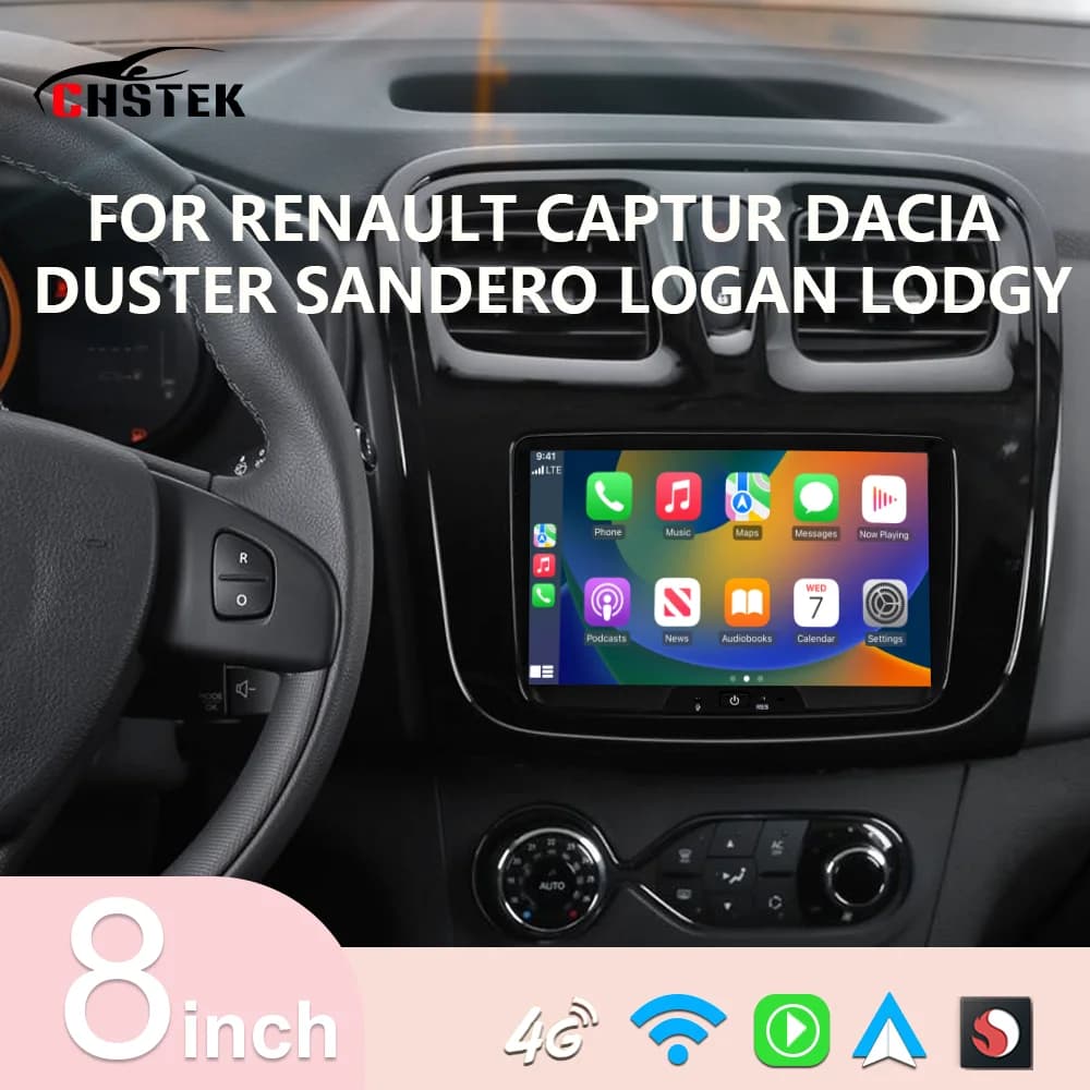 CHSTEK Android 13 Car Radio for Renault Dacia Lada Sandero Duster Logan Wireless CarPlay GPS Bluetooth WiFi 4G Stereo