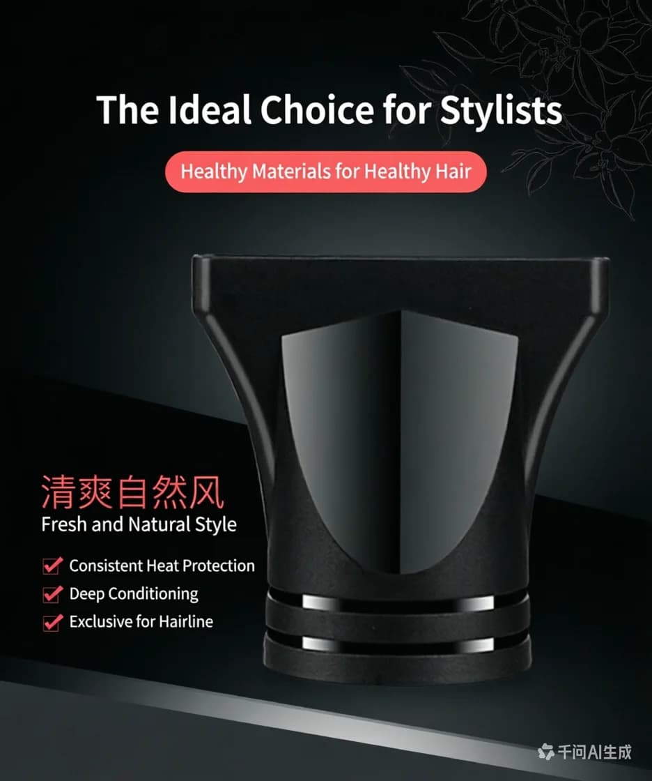 2 Pezzi Ugelli Concentratori per Asciugacapelli in Plastica, Ricambio Professionale per Salone, Copertura per Strumento di Styling, Misure Larga e Stretta