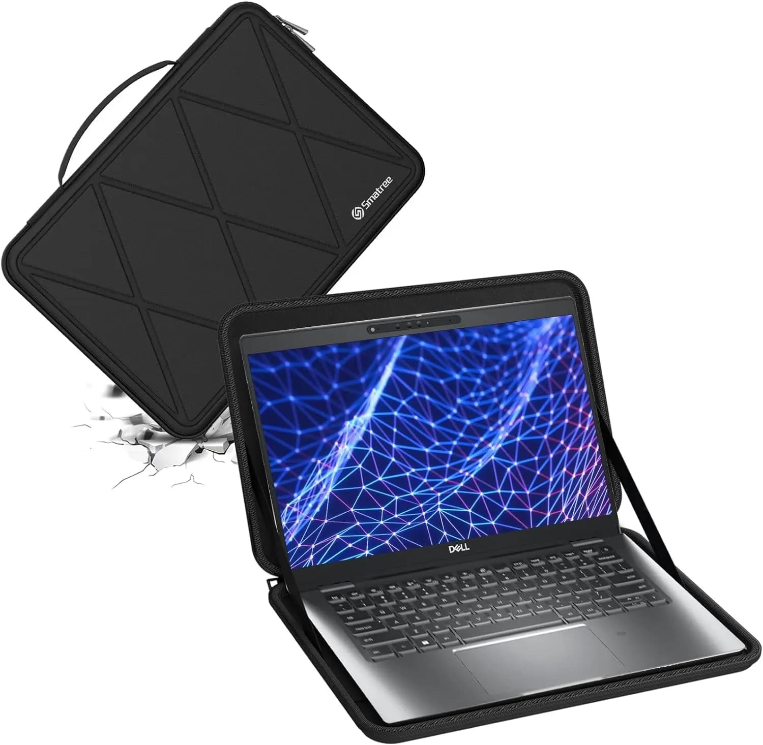 Custodia protettiva rigida in EVA Smatree compatibile con DELL Precision da 14 pollici, per borsa per notebook portatile DELL Latitude da 13,3 pollici