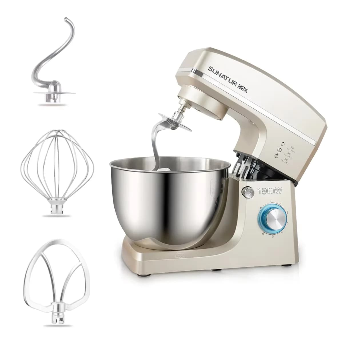 Kitchen robots with planetary batitor, electric kitchen blender, processor support kneading and mixing cakes
