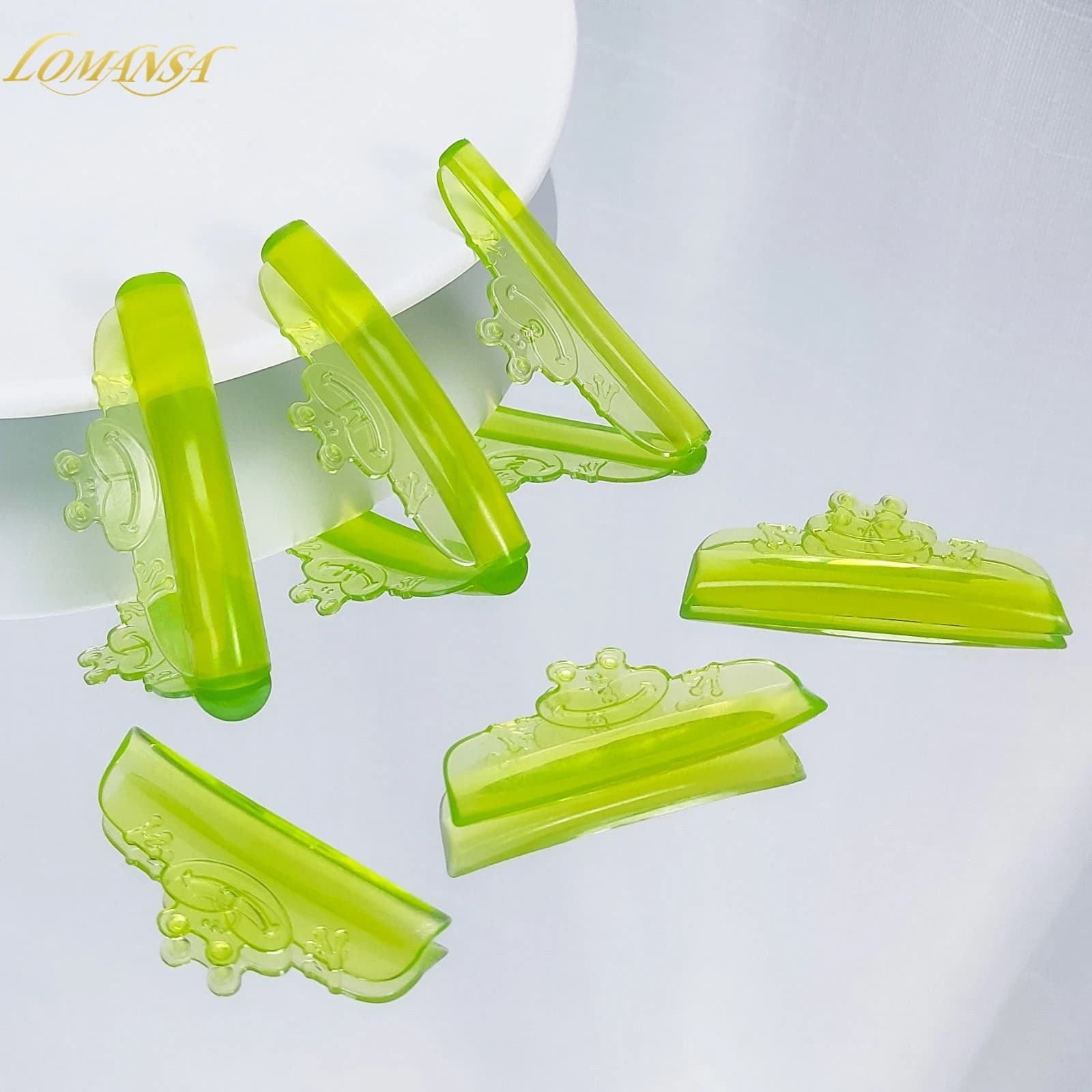 Lomansa 4 Paia New Silicone L/C Bearings for Lifting Eyelashes, Bigodini for Permanent Eyelashes, Accessories and Tools for 3D Lifting and Arricciaciglia