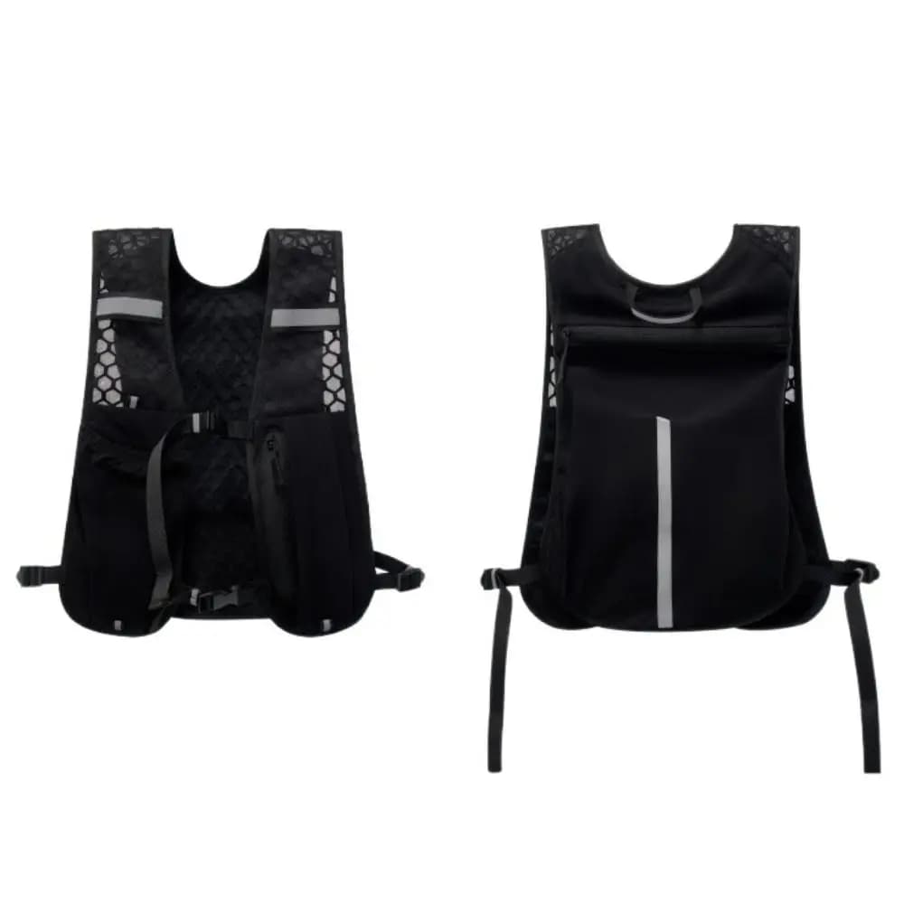 Chest Pack Running Storage Vest Lightweight Phone Storage Pocket Running Hydrating Backpack Waterproof Nylon Reflective