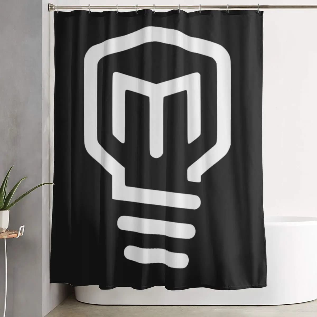 Tenda da doccia con logo Mark Rober HD, tende da bagno impermeabili in poliestere con ganci