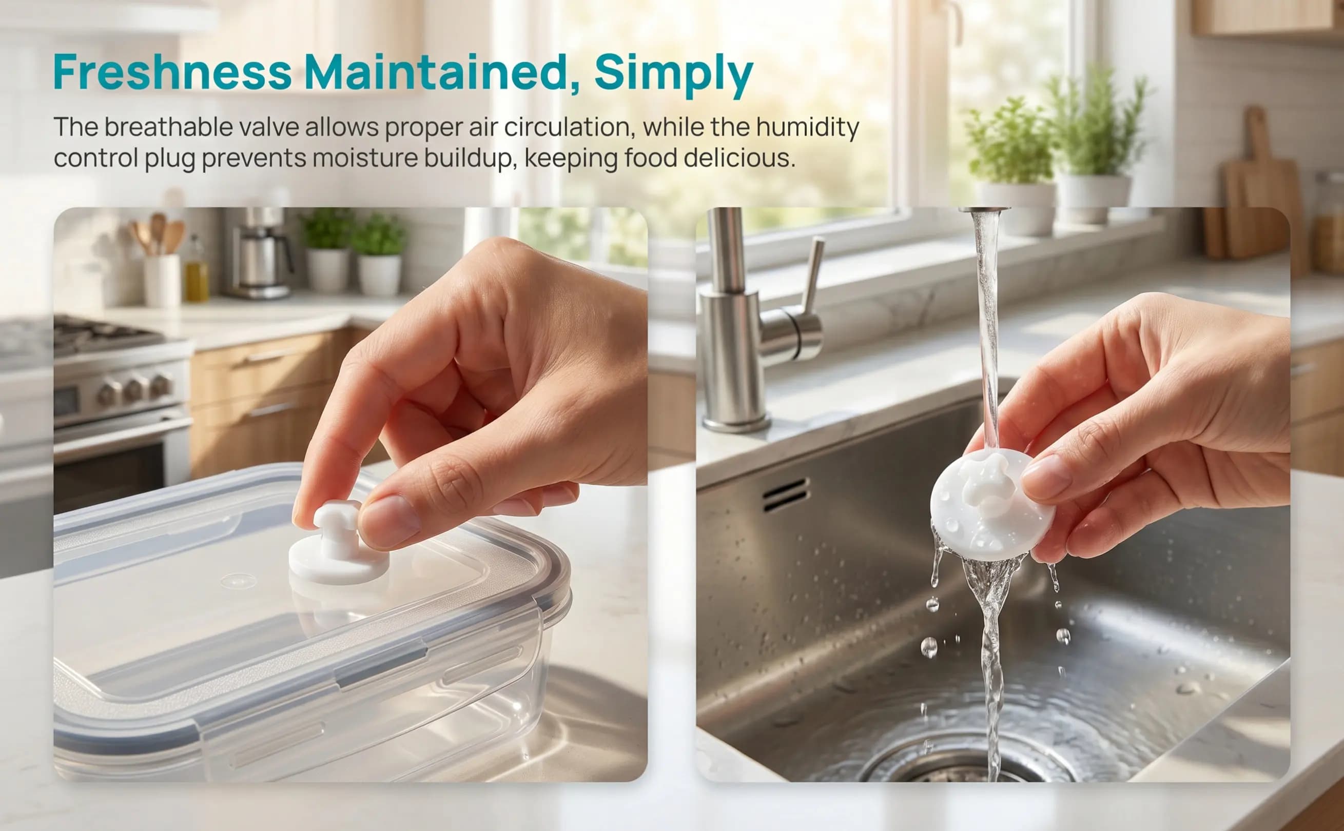 3Pcs Silicone Air Hole Plugs for Lunch Box Airtight Leakproof Seal Valves Fresh Food Lunch Box Lid Plug Silicone Plugs