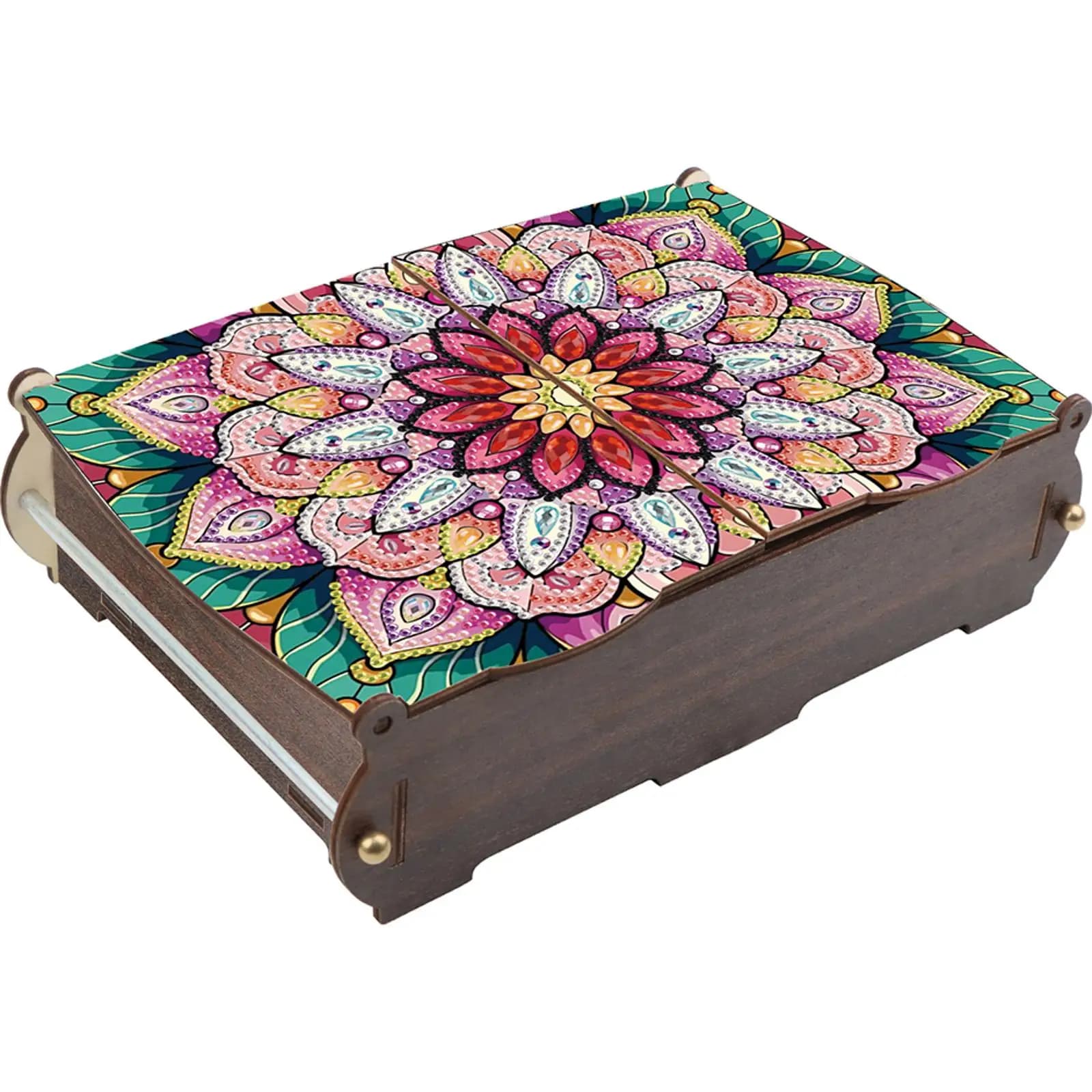Scatola di Legno per Diamond Painting, Contenitore per Gioielli e Organizzazione Artigianale
