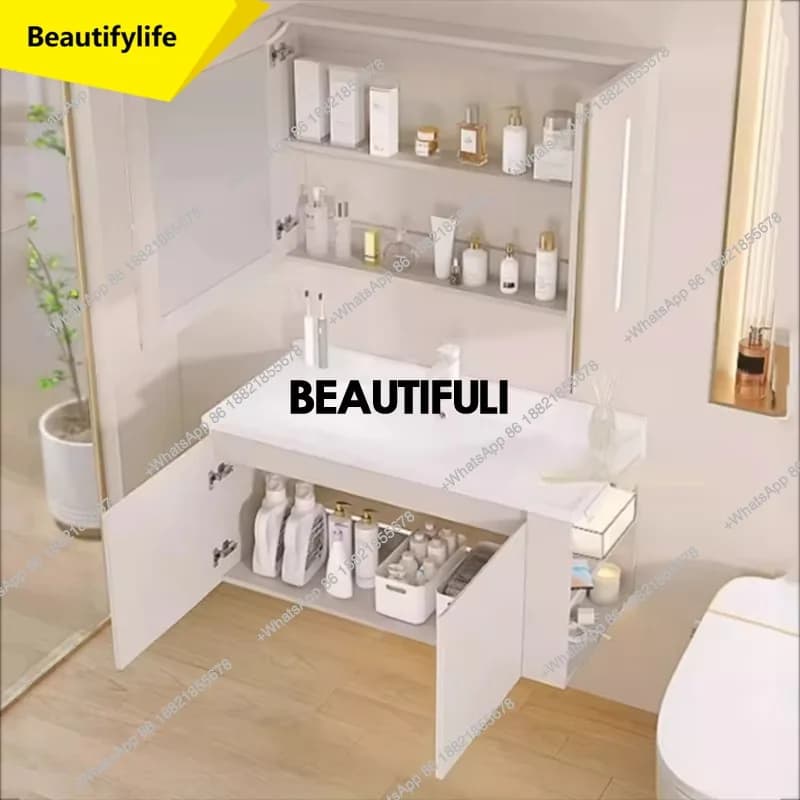 a17 Specchio per WC Armadietto da bagno Organizzatore Spazio Scaffale Trucco Armadietto da bagno Vanity Hotel Meuble Salle De Bain Mobili per la casa
