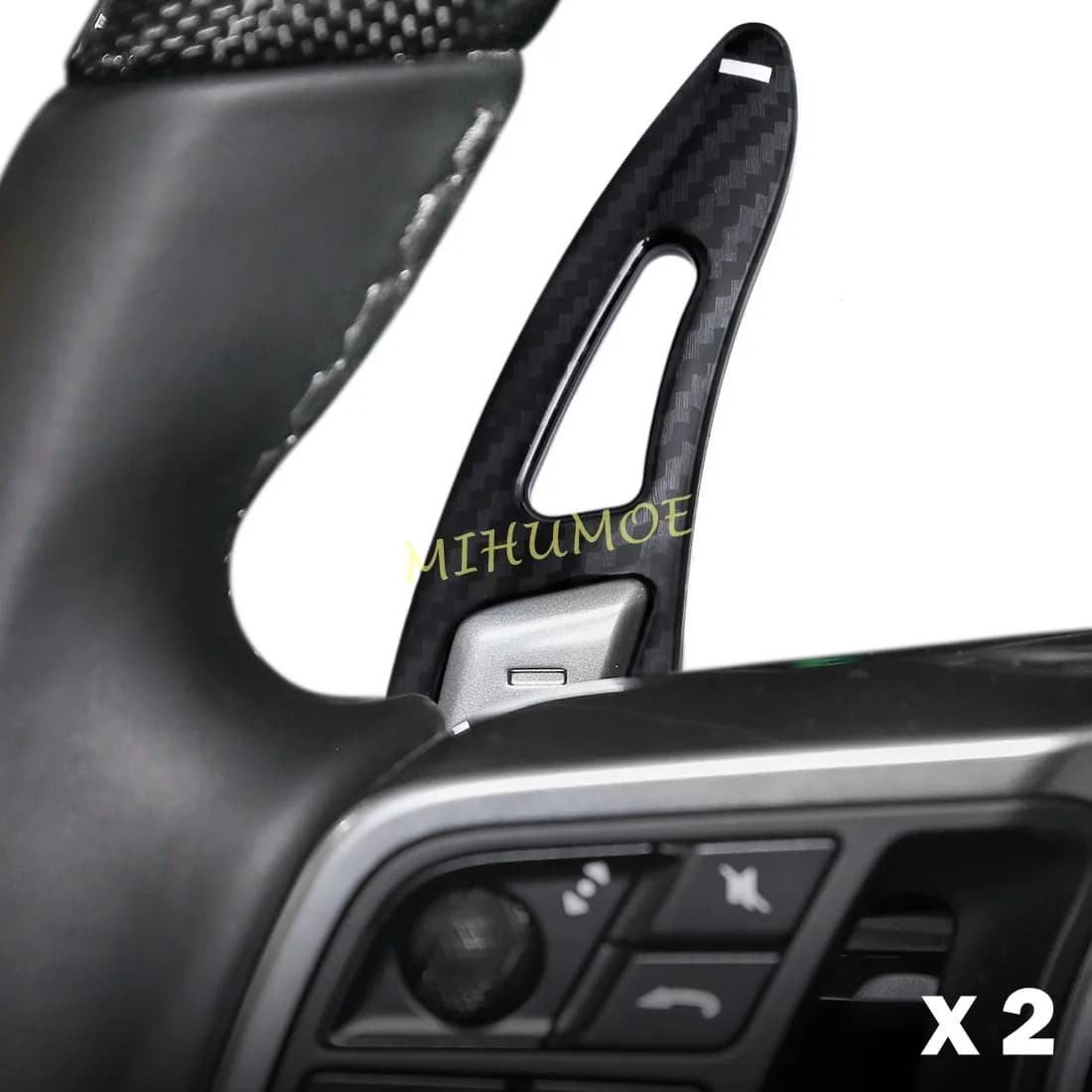 Per Porsche 911 Panamera Macan Cayenne 718 Boxster Cayman Spyder Volante per auto Paddle Shifter Estensione Copertura in plastica ABS