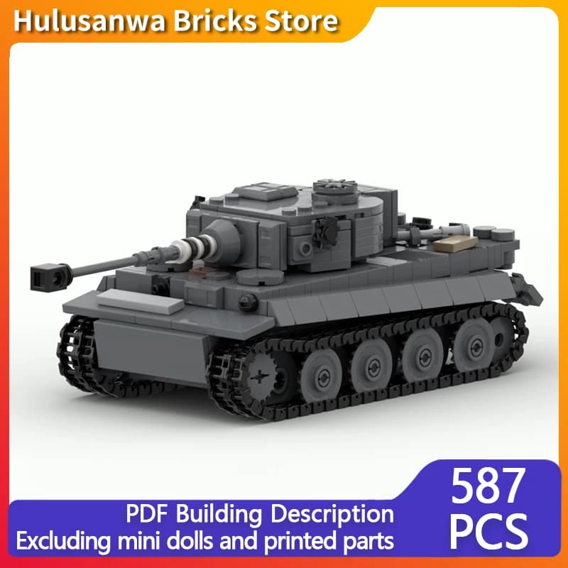Pz.Kpfw. VI Ausf. E Military Tanks Model MOC Building Bricks War Equipment Modular Technology Gift Holiday Children Toy Suit