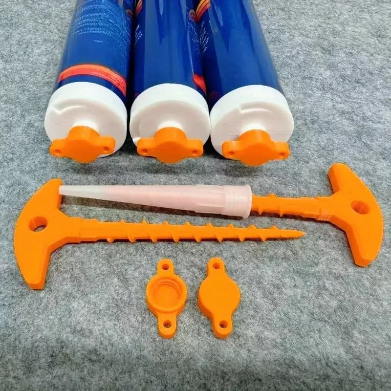 2-piece sealing nozzle cleaning cap prevents drying for glass mastic tubes DIY tool of standard size