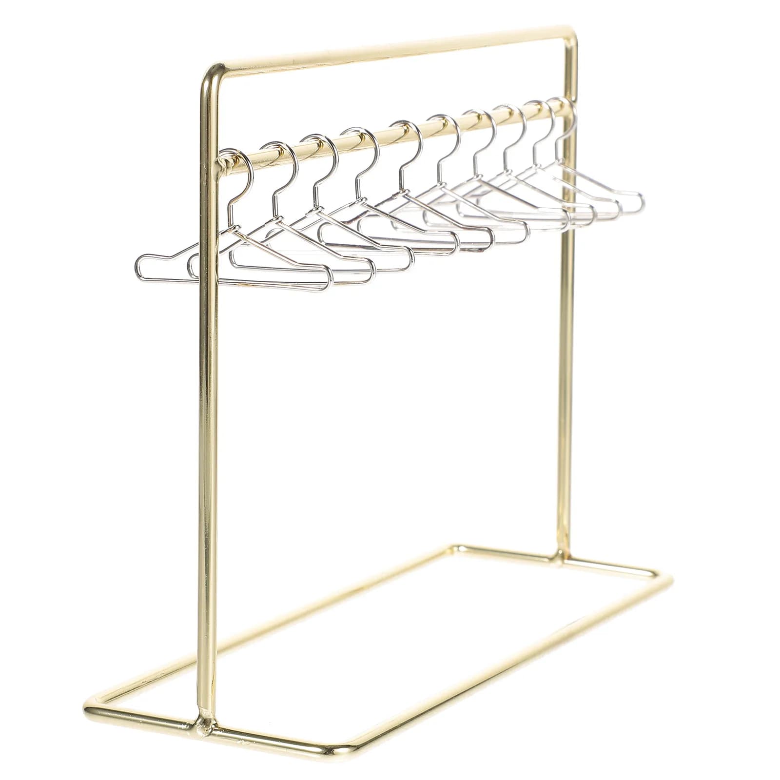 Set di 1 Mini Appendiabiti in Ferro, Robusto Espositore per Vestiti, Accessori per Case in Miniatura, Organizzazione per Camerette
