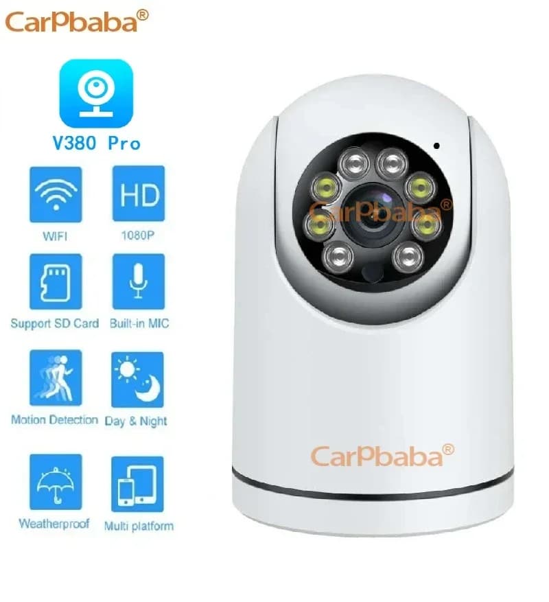 CARPBABA V380Pro 2MP WIFI Telecamera IP di Sorveglianza Visione Notturna a Colori Protezione di Sicurezza Wireless Baby Monitor Smart Home