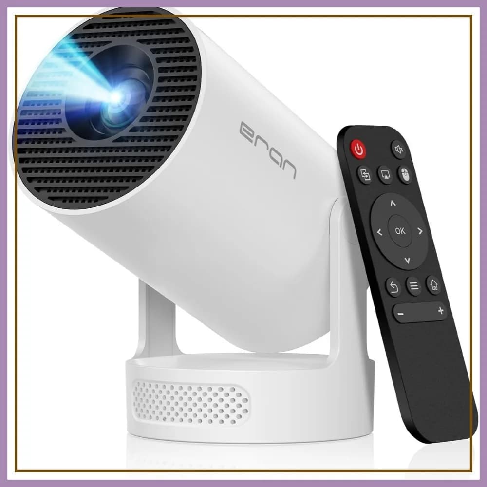 Mini Proiettore Portatile 1080P 160ANSI Supporto 4K Bluetooth 5.4 WiFi6 Correzione Automatica Keystone 210 ° Rotazione Android 11
