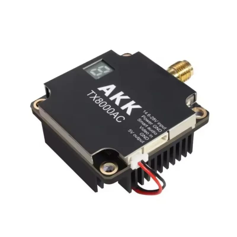 Trasmettitore video wireless AKK 5.8G 8W FPV 8000mW Drone VTX 40 km Mittente video a raggio ultra lungo