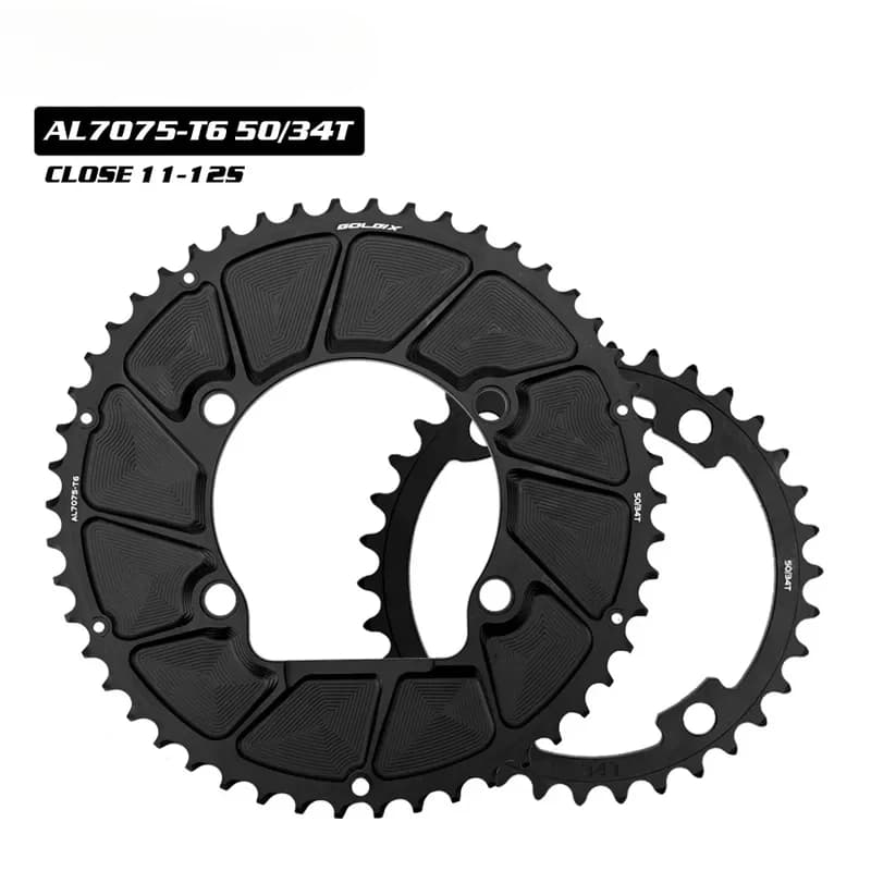GOLDIX 110BCD 2X Doppio Corona Aero Corona Pignone 4 Bulloni per Shimano DURA-ACE R9200 / ULTEGRA R8100 / 105 R7100 11S 12S