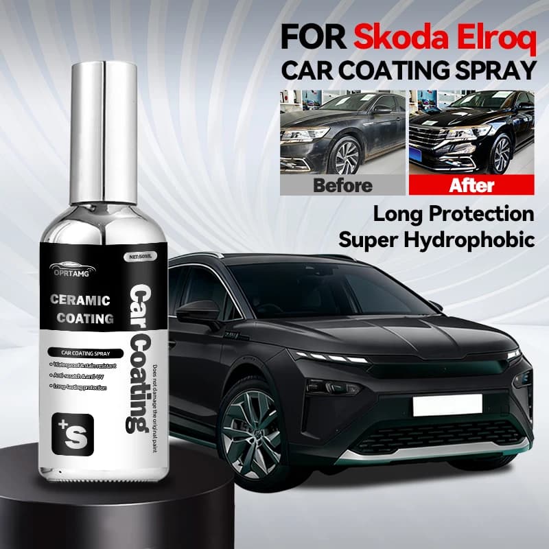 Spray per Rivestimento Ceramico per Auto Skoda Elroq, Protezione Vernice Idrofobica ad Alta Lucentezza 9H Nano