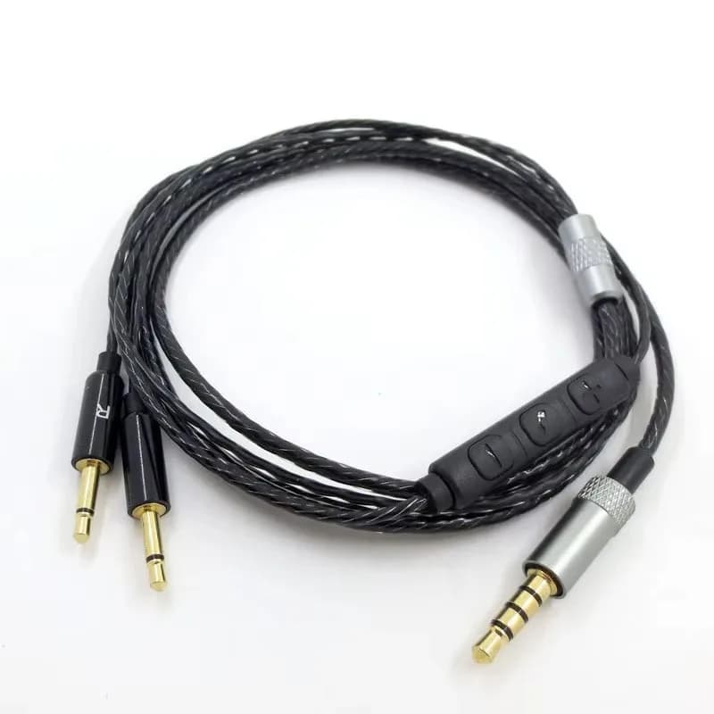 Striped audio cable for headphones 120 cm from 3.5 mm to 2.5 mm for online cable for headphones Sennheiser HD447 HD437 HD202 HD212