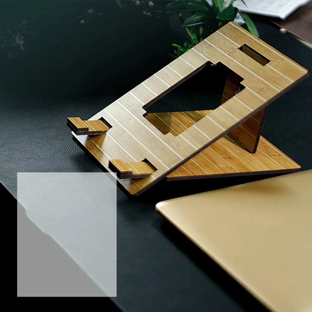 Supporto per Laptop in Legno Leggero, Pieghevole e Facile da Trasportare, per Casa, Ufficio, Dormitorio Universitario, Scaffale Portaoggetti