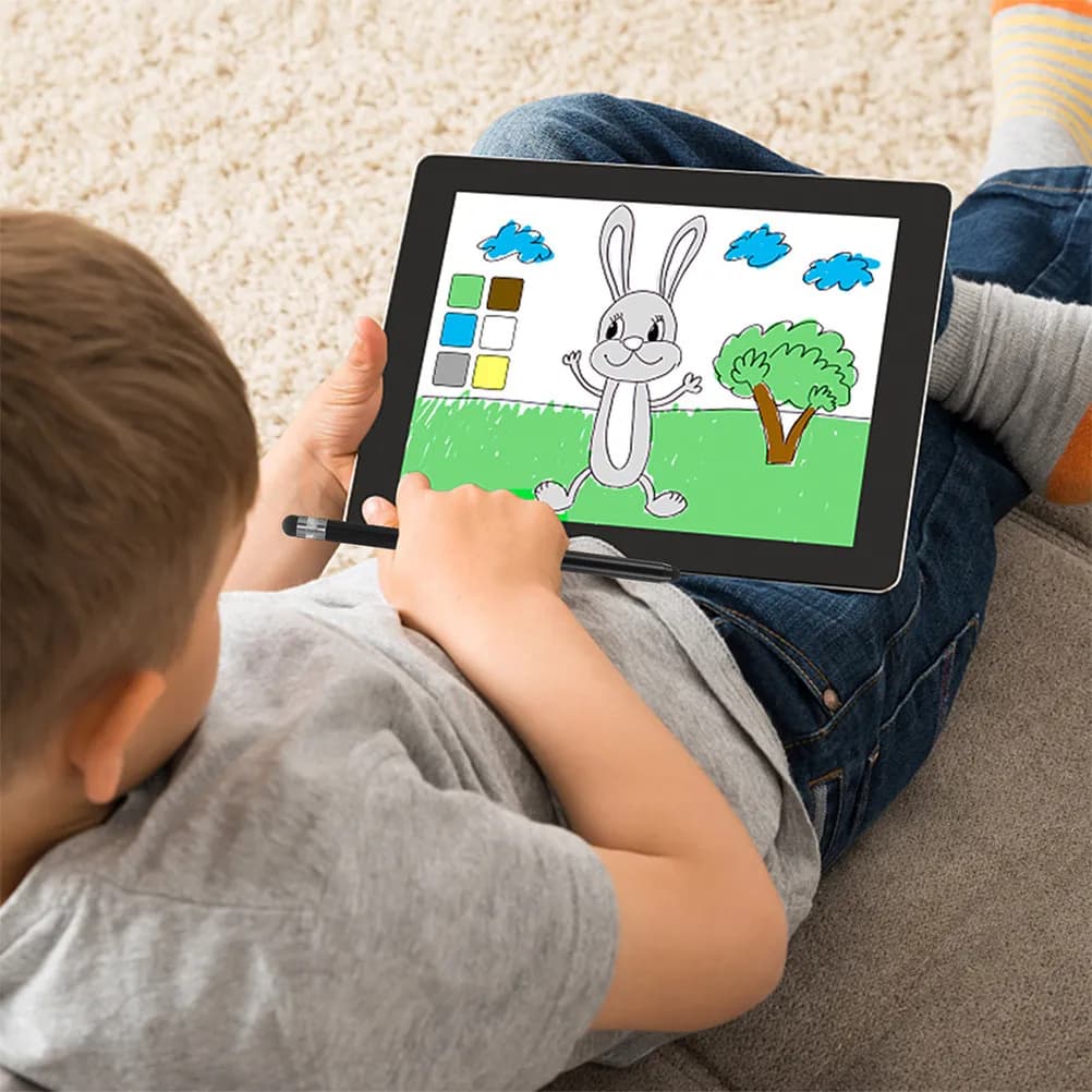 2 Pezzi Penna Touch Screen per Tablet con Doppia Punta, Stilo Capacitivo Universale per Disegno e Scrittura su Telefoni Cellulari