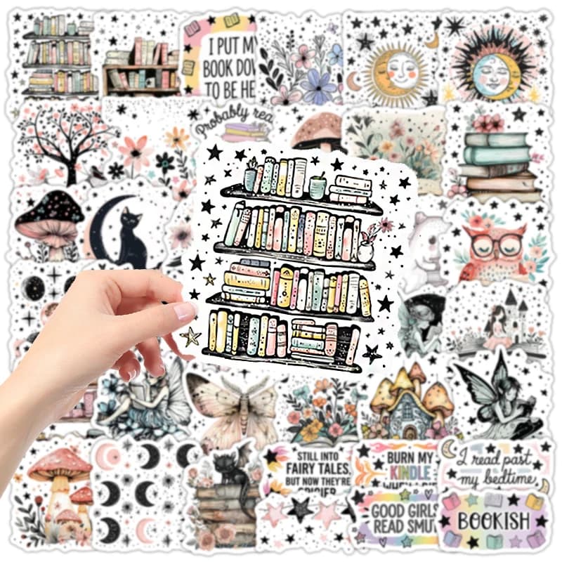 50PCS Creative English Phrase Graffiti Stickers DIY Waterproof Decor for Notebook Suitcase Helmet Laptop Inspirational Decal