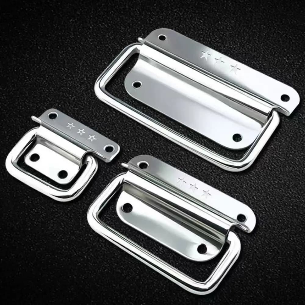 Maniglia in acciaio inox maniglia del cassetto dell'armadio pieghevole argento semplice maniglia della porta accessori per mobili maniglia della scatola di legno per uso domestico