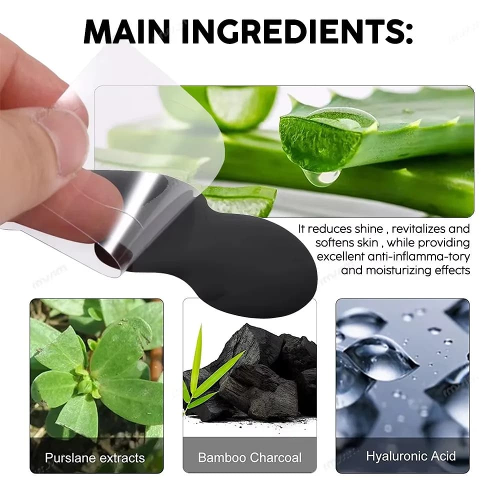 20PCS New Bamboo Charcoal Blackhead Stickers Nose Deep Cleansing Care Skin Nose Film Remove Blackheads Adsorb Oil Nose Stick