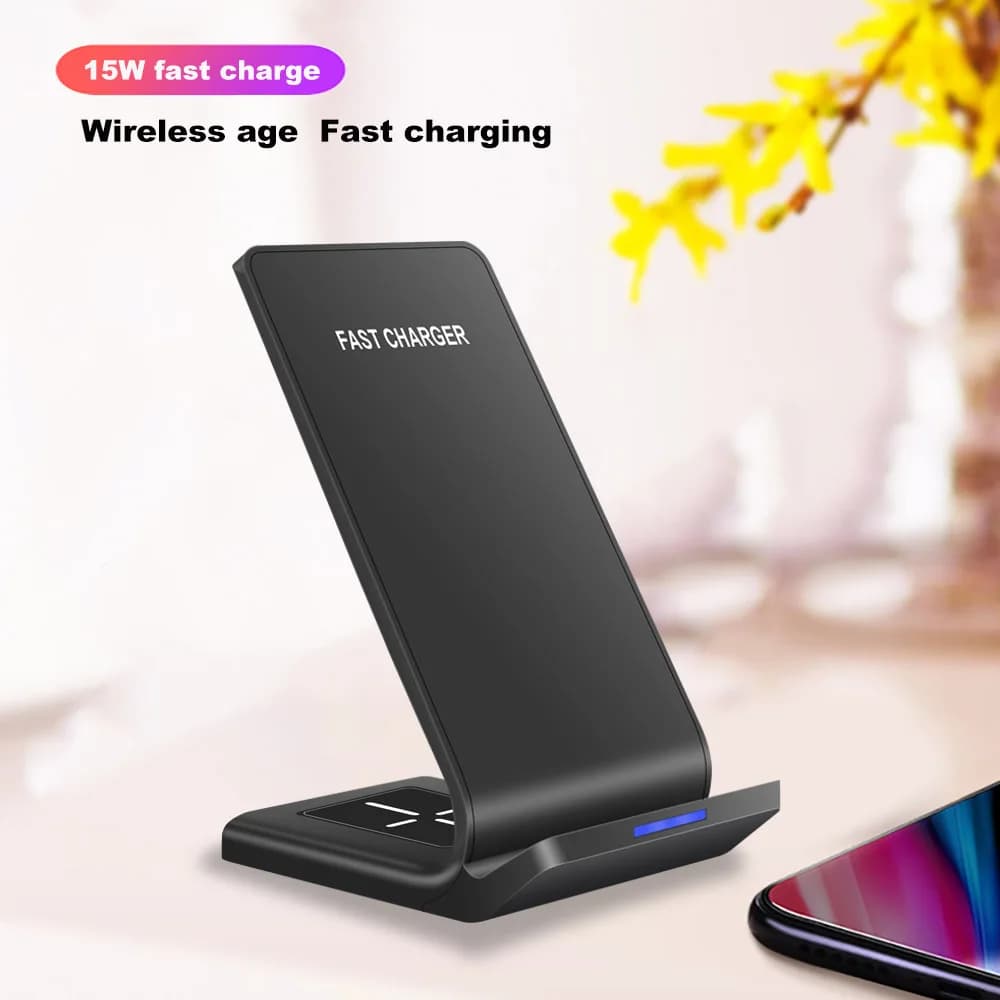 Caricabatterie wireless per Samsung S24 S23 Nota 20 15W 2 in 1 Supporto di ricarica rapida per iPhone 15 14 13 12 11 XS XR X 8 Airpods Pro