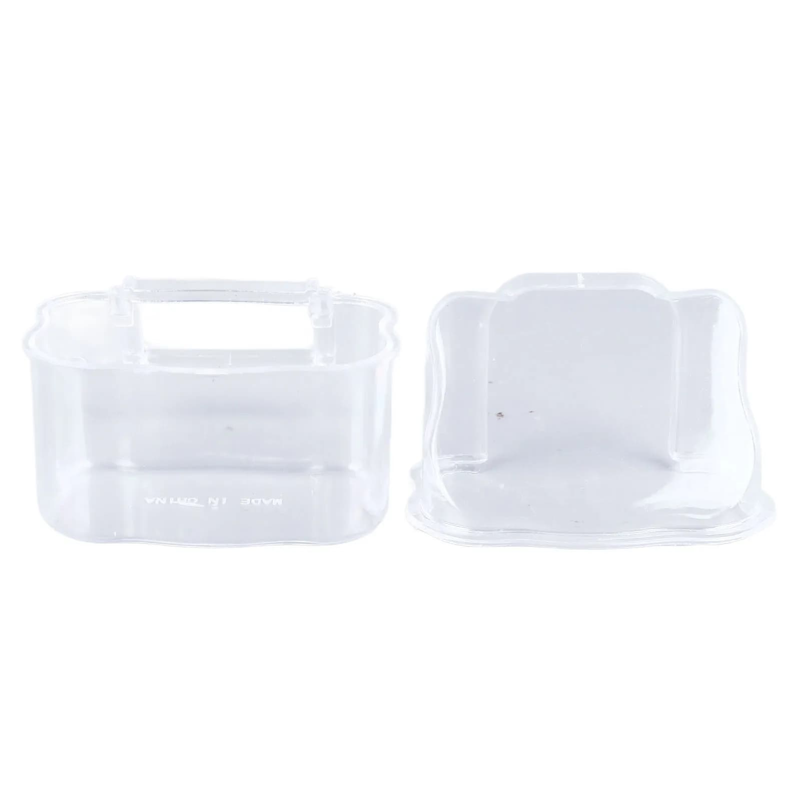 Bird Cage Feeding Container Hanging Bird Feeder Transparent Plastic Bird Food Box with Lid for Home Balcony Bird Food Trough
