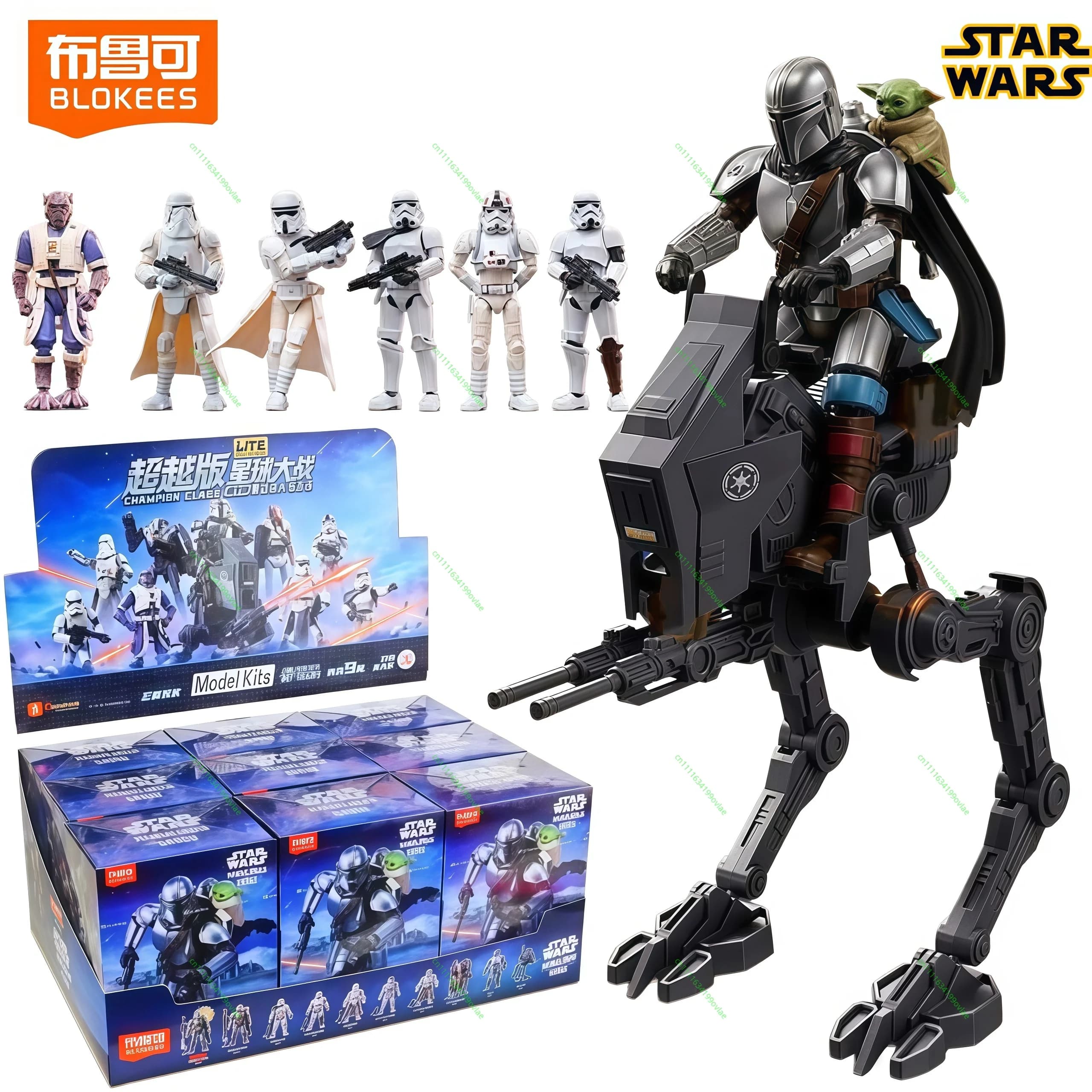 HOT Blokees Star Wars Beyond Ver Lite Vol.1 Mandalorian Blind Box Articulated Figure Desktop Display Collectible Hobby Toy Gift