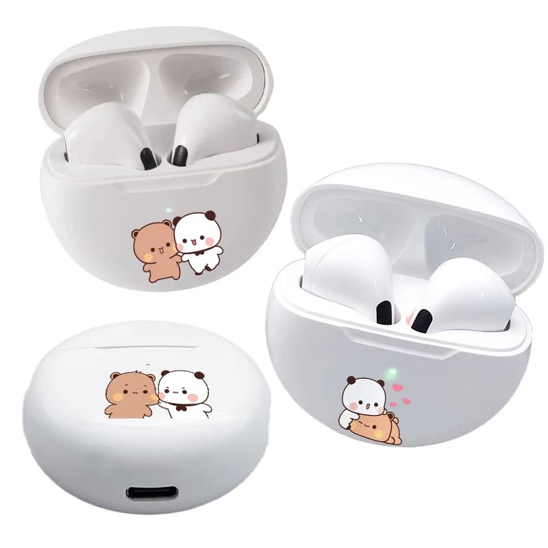 Bubu Dudu Bluetooth earphones Yier Bear Panda Bluetooth wireless earphones Headsets with noise cancellation with microphone Headphones Pro6 Gift