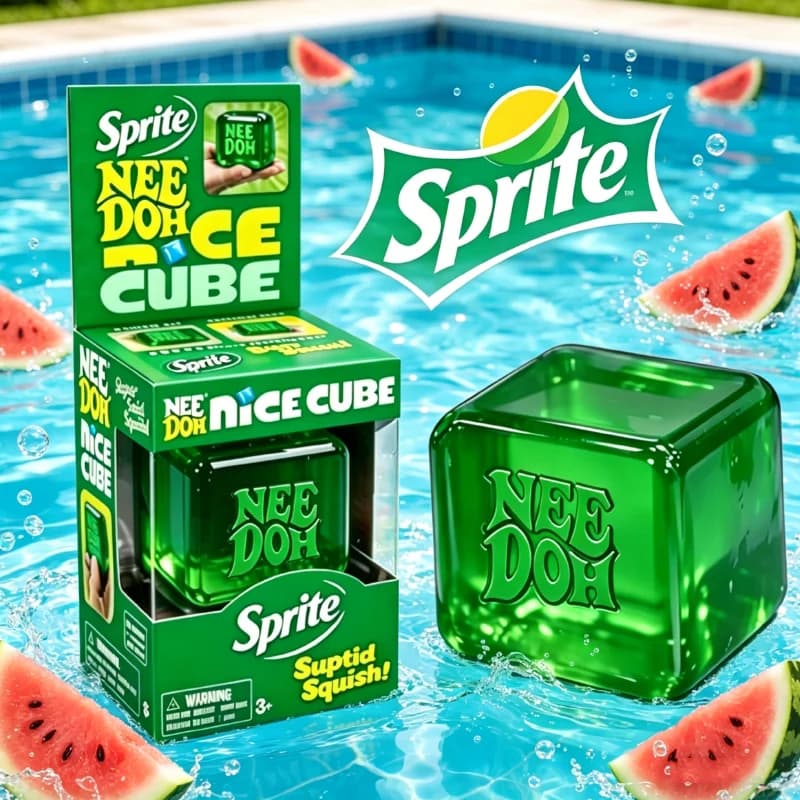 Nee Doh Nice Cube Super Solid Squishy Toy Antistress Morbido Giocattolo Squeezable per Ufficio, Ansia, Bambini e Adulti, Regalo