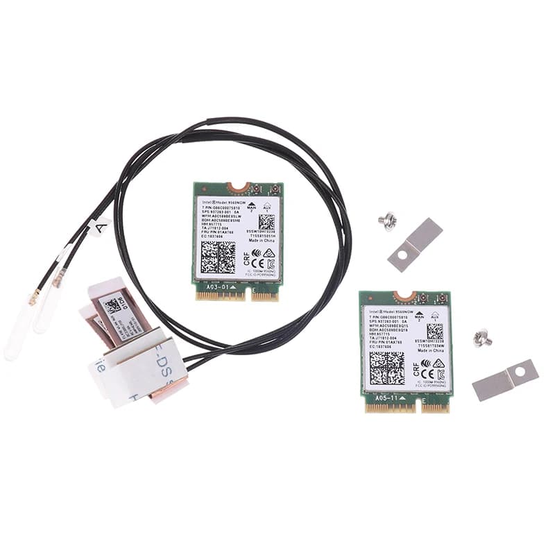 9560NGW WiFi Card+Antenna 1733Mbps Wireless AC 9560 Dual Band 2.4G/5G BT 5.0 802.11Ac M.2 CNVI 9560NGW Wireless Adapter