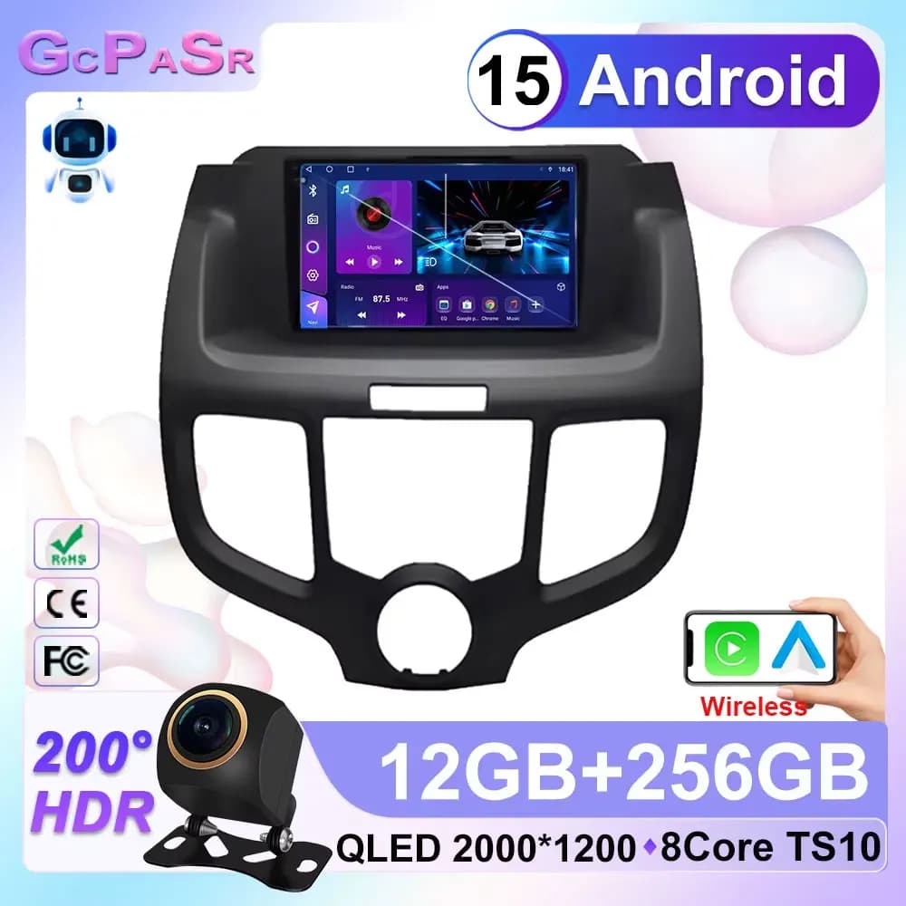 Autoradio For Honda Odyssey RB1 2004 - 2008 Auto CPU HDR QLED 5G Wifi Multimedia player GPs Navigation screen Dash Cam 2din DVD