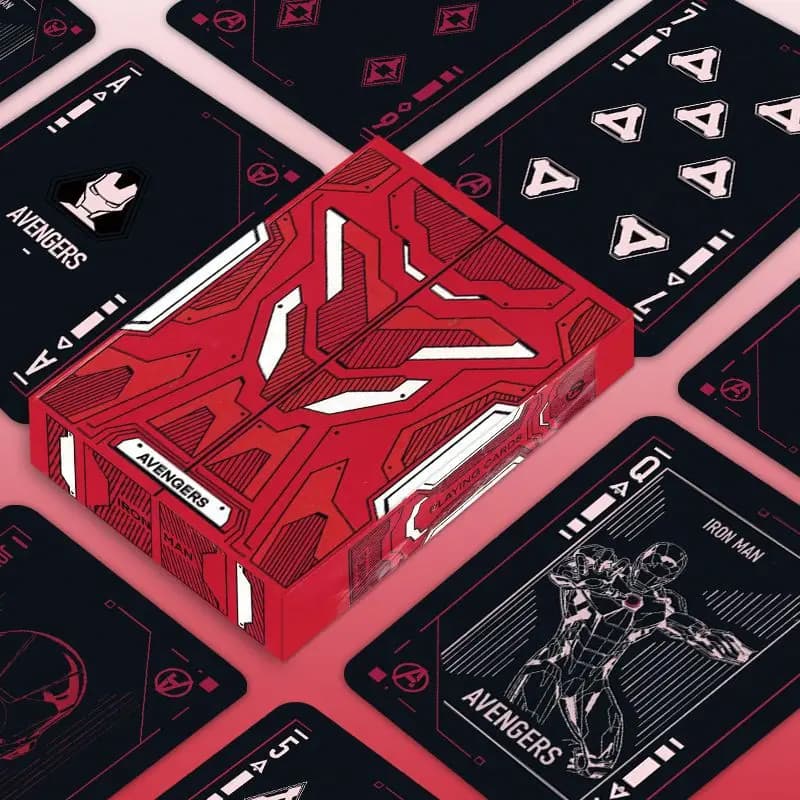 54 Carte da Gioco Cartoon Iron Man ad Alta Definizione, Gioco da Tavolo per Famiglie, Giocattolo Competitivo, Carte da Gioco Landlord, Giocattoli per Intrattenimento all'Aperto