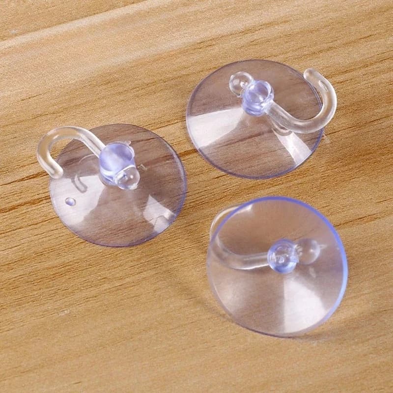 5/10 Pezzi Ganci a Ventosa Trasparenti in PVC, Robusti Appendiabiti a Ventosa per Bagno, Cucina, Ufficio, Superfici Lisce, Finestre in Vetro, Ganci da Parete