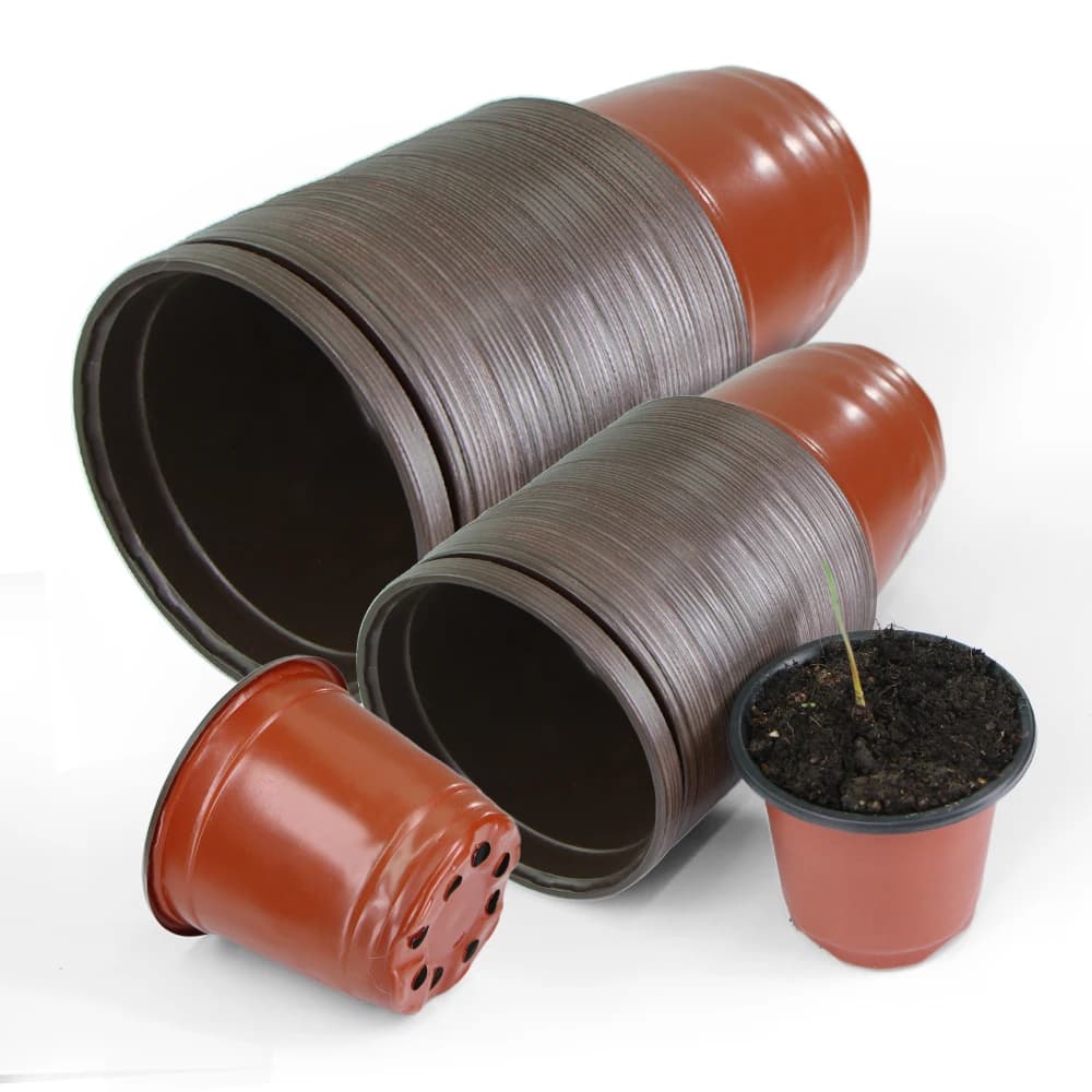 20PCS 9/10/11cm Garden Plastic Vases Simple Vivary Cup Succulent Vase for Seed Breeding Plants Transplanting Container