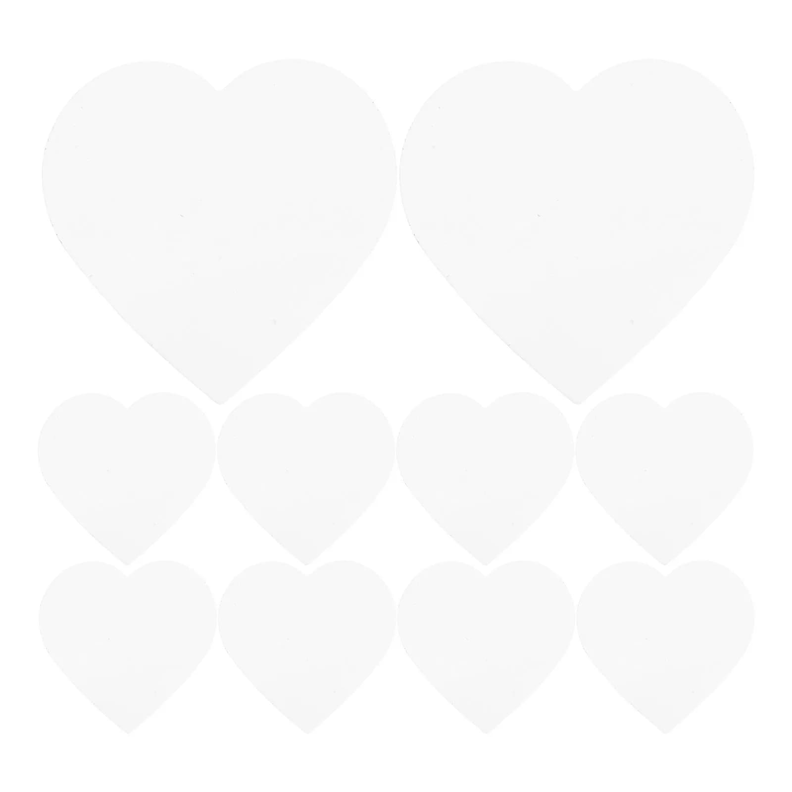 20 pezzi di carta adesiva per sublimazione termica, adesivi bianchi a forma di cuore per sublimazione, decalcomanie fai da te per trasferimento a caldo, adesivi ad alta aderenza