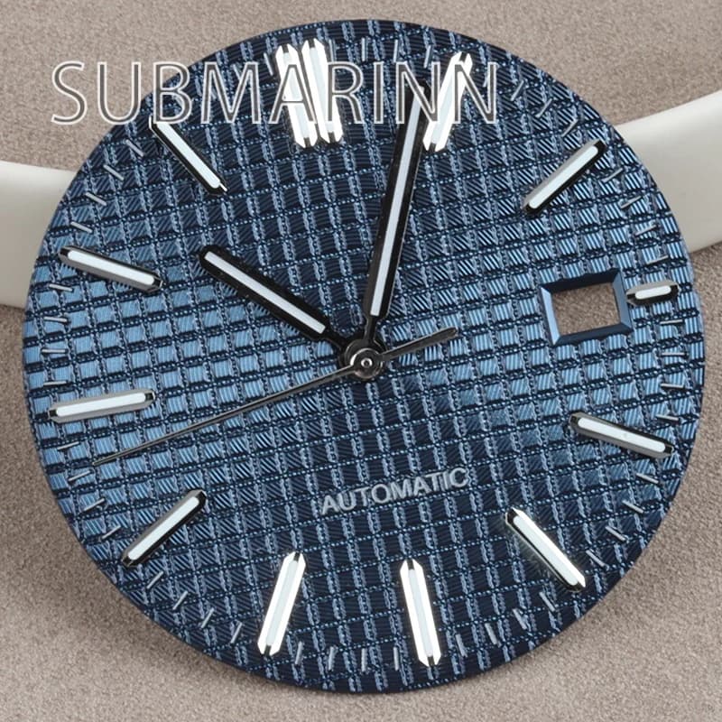 31.8mm Nh35 Dial Hands No Logo Suitable for Nh35 Nh36 Movement Royal Oak Case Green Luminous Watch Modification Accessories