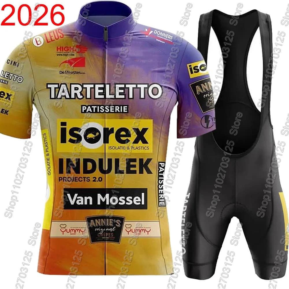 Completed by Cycling Tarteletto Isorex 2026, Maniche T-shirt Corte e Pantaloncini con Bretelle, Clothing Man for Road Bike and MTB, Team Belgium