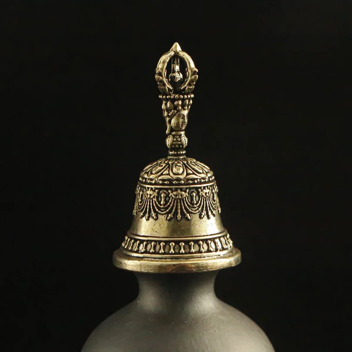 1 piece of old Tibetan Vajra bell ornament, magic bell, copper bell, small ornament, metal bell