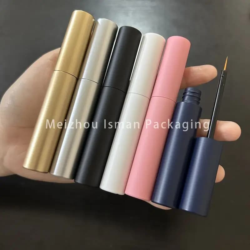 50 Pezzi Tubetti Vuoti da 10ml per Siero Crescita Ciglia, Bottiglie Rotonde in Plastica con Tappo Rosa, Bianco, Nero, Oro, Argento, Applicatore Mascara Ricaricabile Fai-da-Te