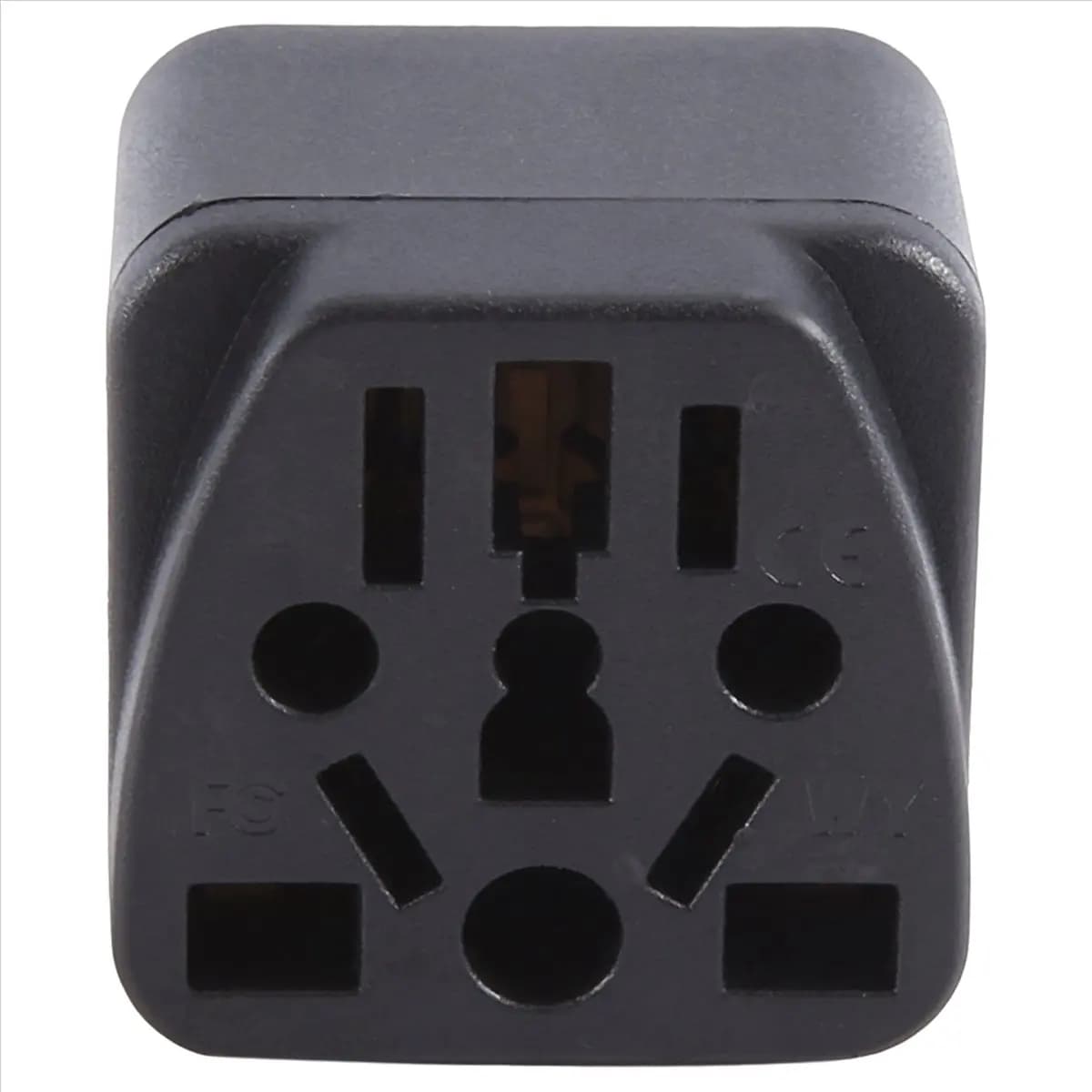A77K US Travel Plug Adapter EU/UK/AU/In/CN/JP/Asia/Italy/Brazil to USA (Type B), 3 Prong USA Plug, Charger Converter Black