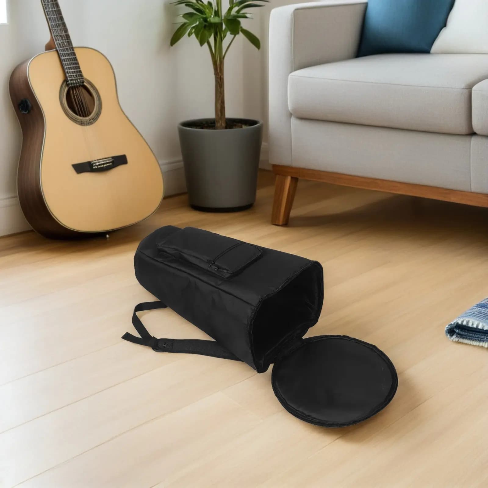 Borsa Protettiva per Djembe da 12 Pollici, Zaino Impermeabile Imbottito per Tamburo Africano, Custodia da Viaggio per Strumento, Accessorio per il Trasporto
