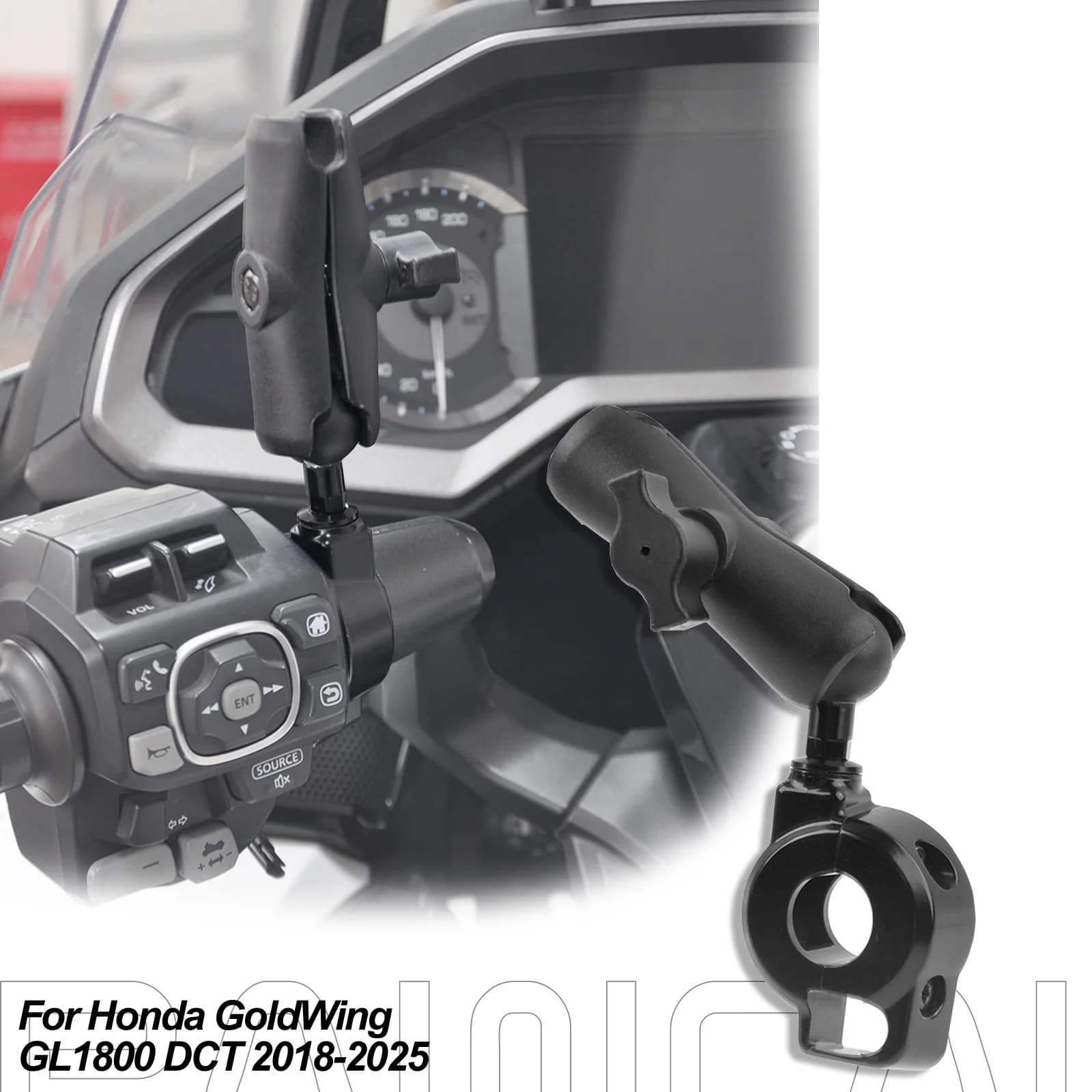 Supporto per telefono cellulare PANICAL per Honda GoldWing GL1800 DCT 2018-2025 supporto per navigazione GPS base asta di prolunga accessori