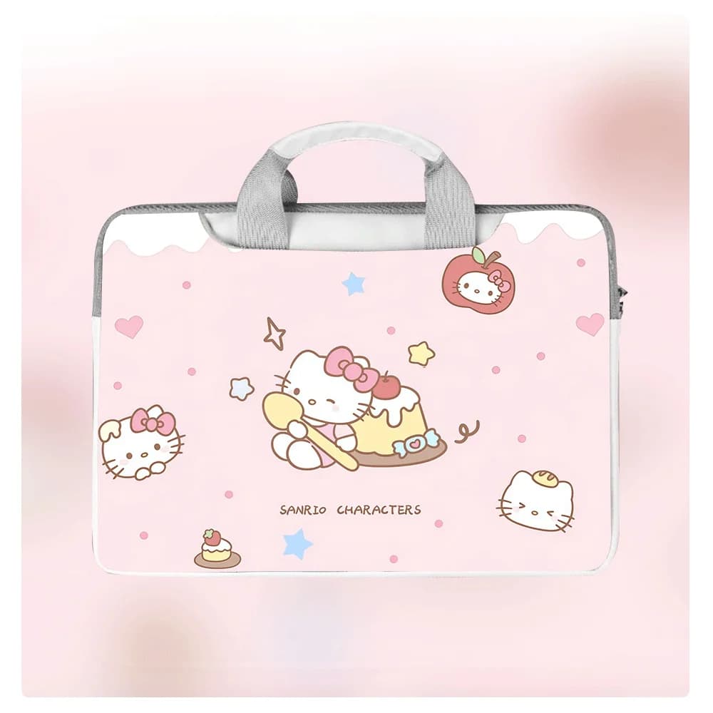 Borsa per laptop gialla Pompompurin 12 13 14 15 15.6 16 pollici, custodia protettiva in PU, borsa a tracolla con cartone animato per notebook Apple Dell HP, nuova
